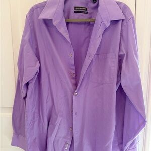Geoffrey Beene Men's Lavender Button Down Shirt